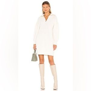 NWT 525 Pleat Sleeve sweater dress in Chalk